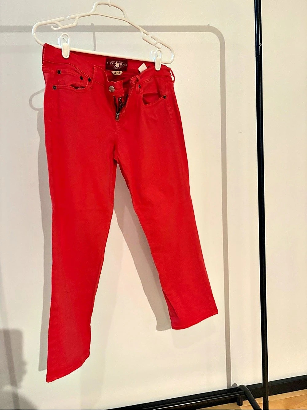 Lucky Brand Skinny Jeans in Red Waist 29 Size 8 Like New
